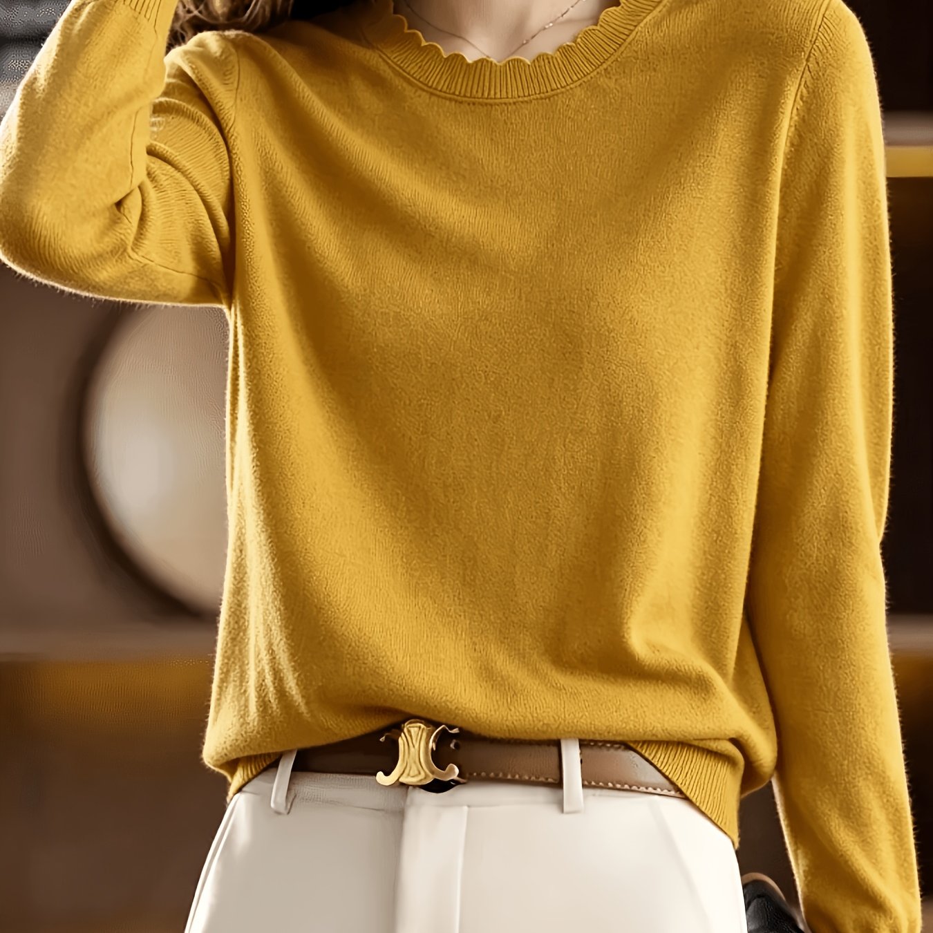 Autumn Winter Soft And Warm Temperament Lace Collar Top Base Layer