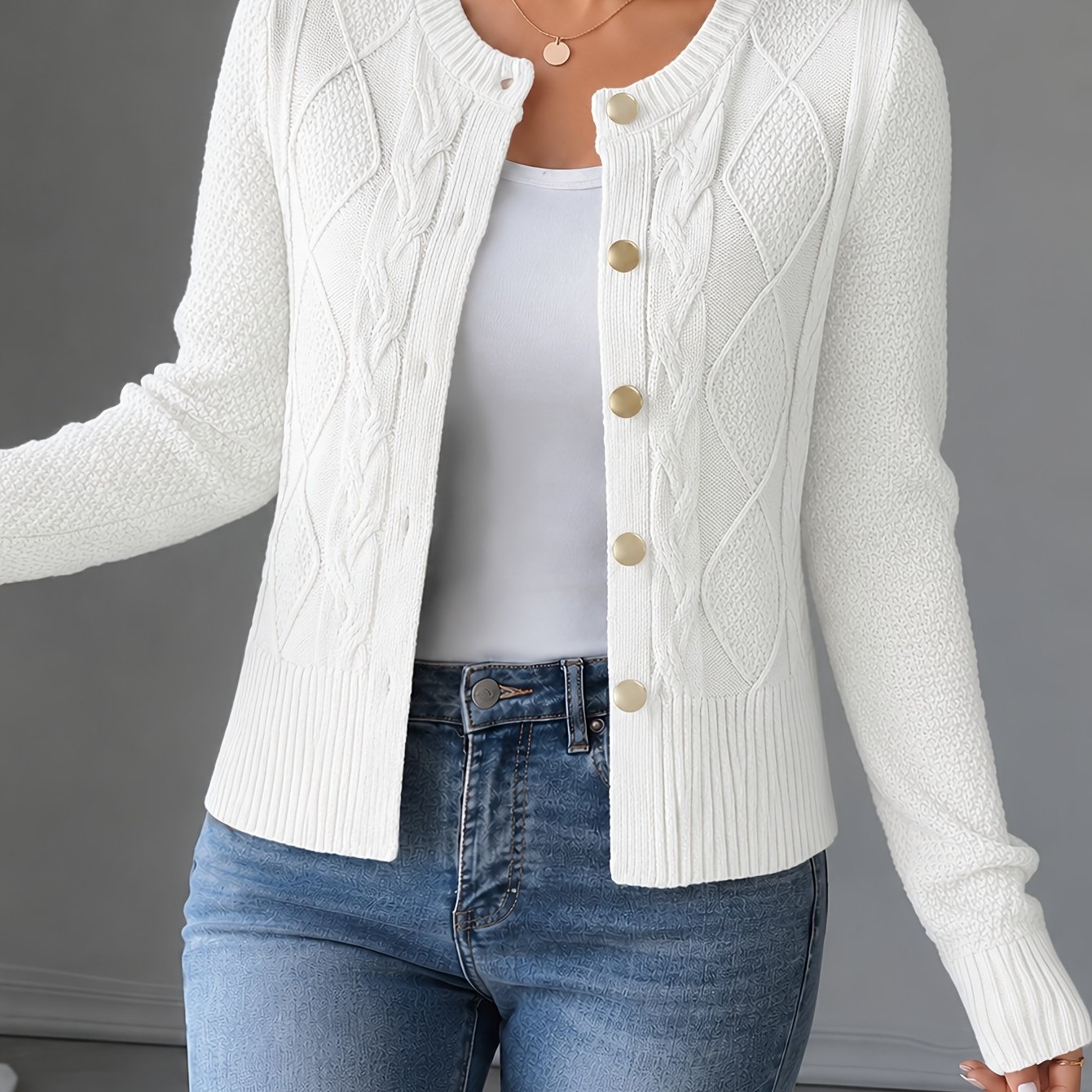 TEMU Women's Clothing, Spring Autumn Early Winter Short Jacket, Button-up Cardigan