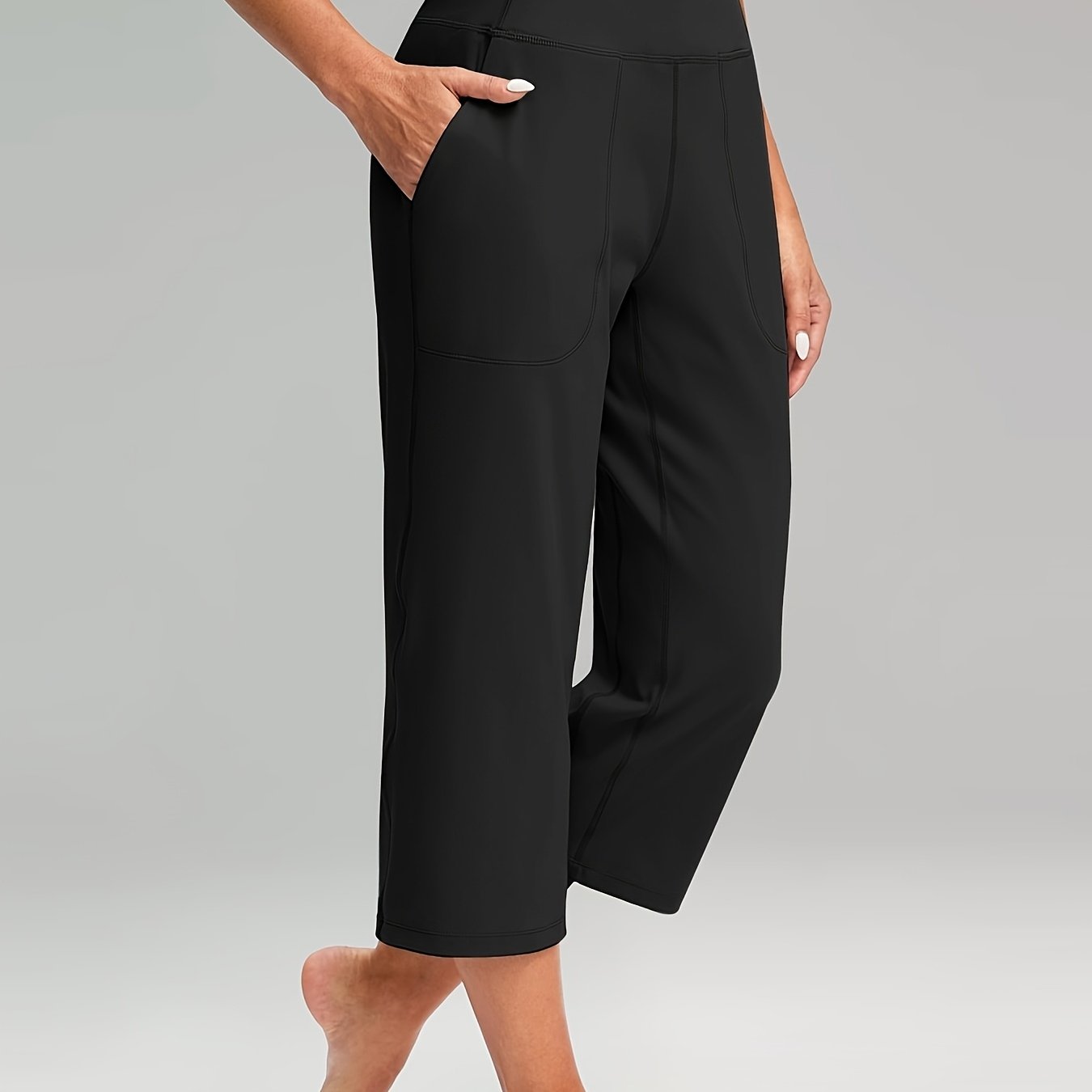 TEMU Women' Loose Capri Pants, Loose Athletic Yoga Trousers, Casual Comfortable Athletic Shorts, Suitable For Training