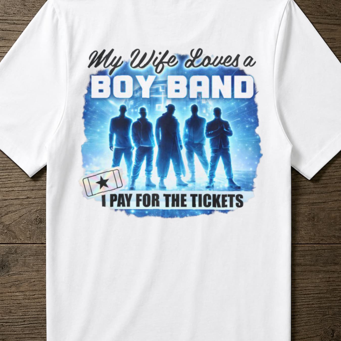 Image of Tickets Humor Concert Fan Men's Back Print T-shirt Unisex Tee