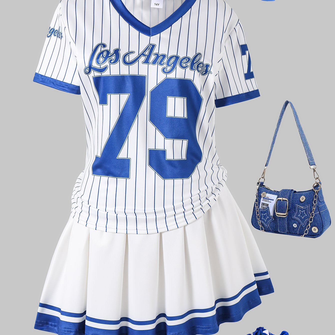 TEMU 2pcs Set For Teen Girls: Fashionable Skirt Outfit, Casual Short-sleeve T-shirt With + Skirt. Suitable For Back-to-, Girls' Vacations, Outdoor ,