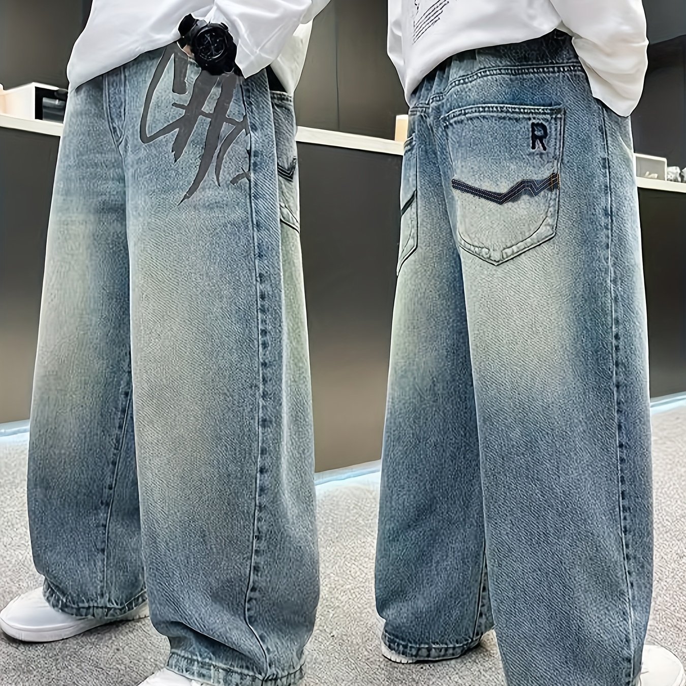Boys' Jeans Spring And Autumn Styles, New Autumn Trousers, Mid-size Boys' Pants