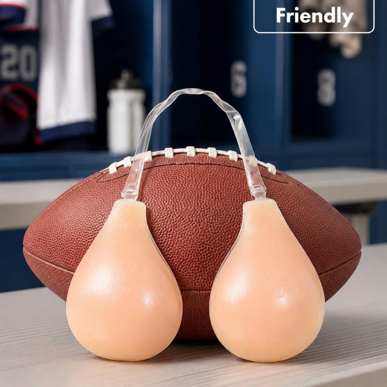 TEMU Natural Contour Silicone Breast Forms With Transparent Adjustable Straps, Chest Enhancer Inserts, Versatile For , Loungewear, Evening Gown,