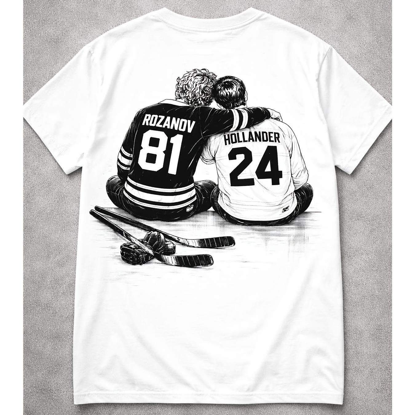 Rozanov Hockey T Shirt Heated Inspired Emotional Sports Artwork Casual Crew Neck Stretch Fabric Regular For Men Print Pattern Fans