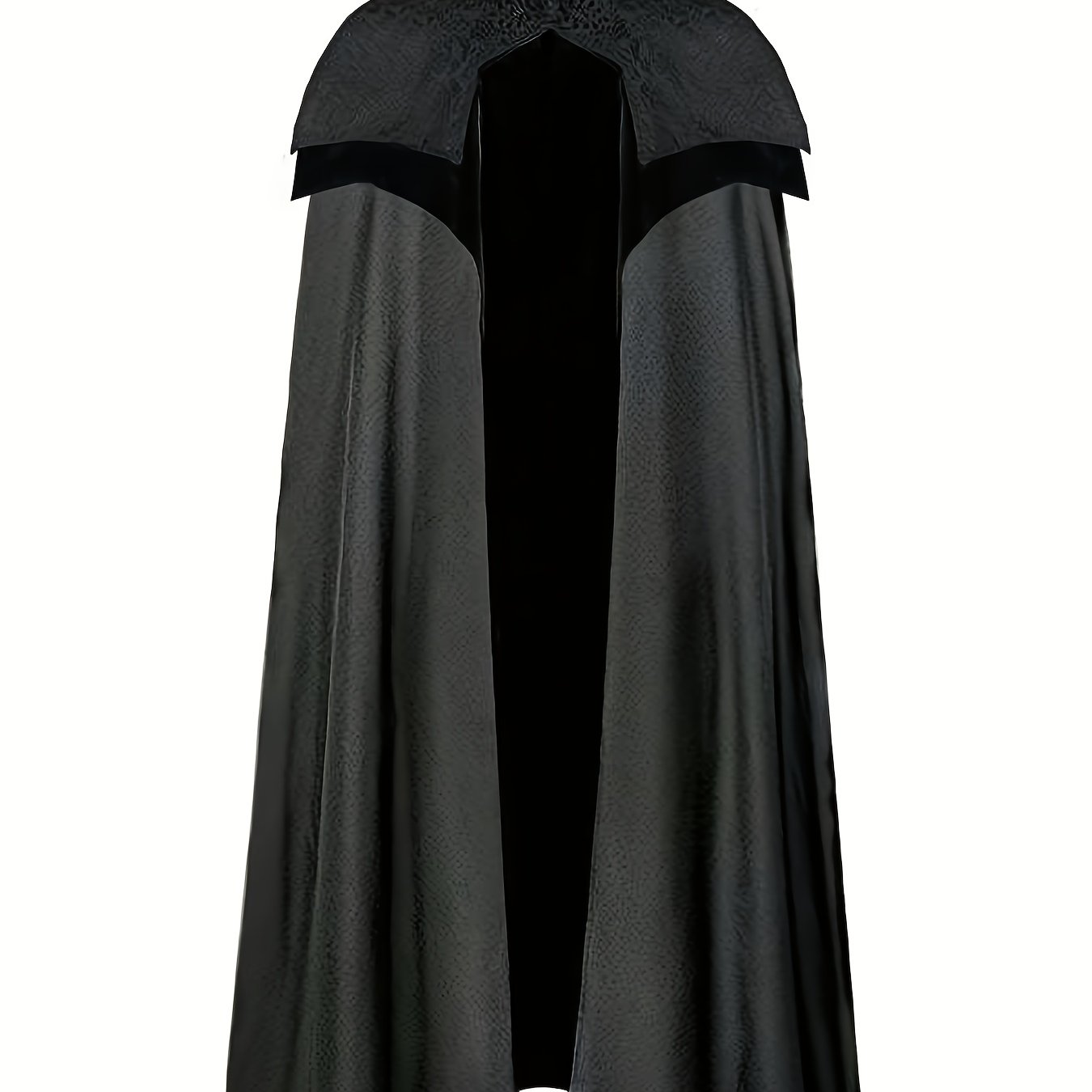 TEMU Men's Medieval Vampire Cape Costume - Elegant Gothic Halloween Costume With Collar, Non-stretchy Fabric For Renaissance Fairs, Vampire Parties -