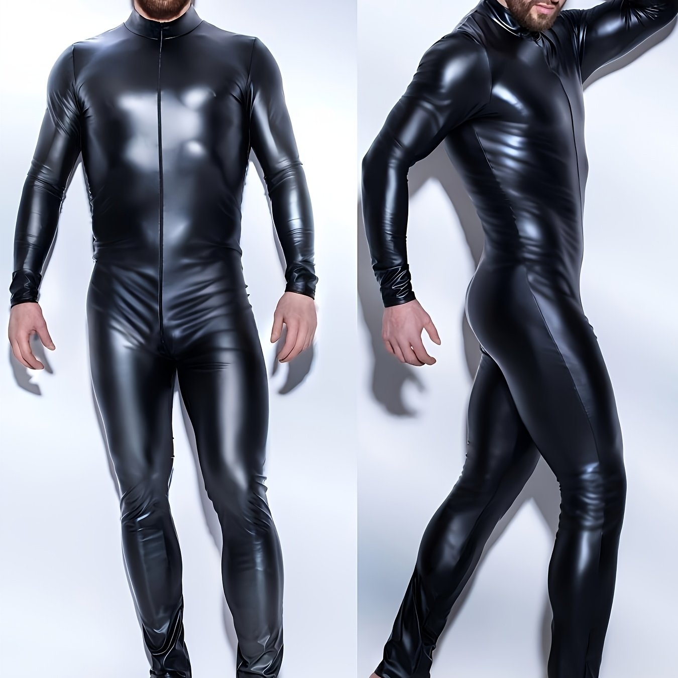 TEMU European And American Men's Bodysuit Halloween Performance Costume Nightclub Stagewear, Role Play Outfits Men