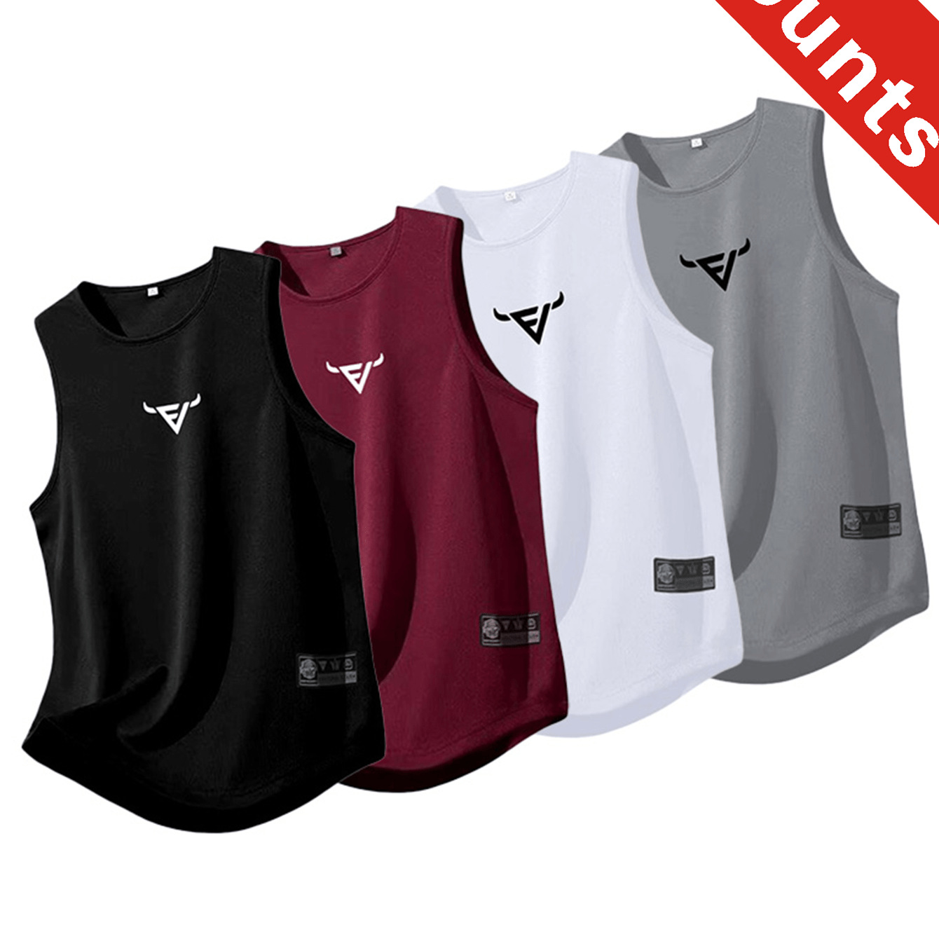 Image of 4pcs Men's Lightweight Athletic Tank Tops - Quick Dry Breathable Sleeveless Shirts For Gym Workout, Running And Beach, Black - Casual Summer Activewear, Machine Washable