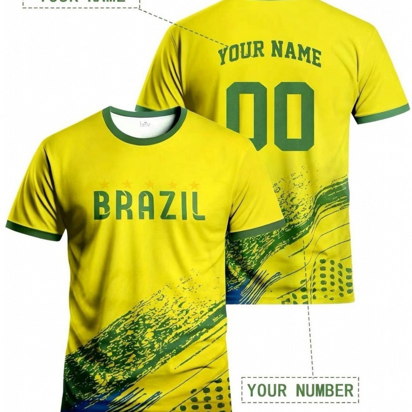 TEMU Custom Men's Soccer Jersey And Athletic Top - Round Neck, Letter And Number Pattern, Running, Football, Casual And Leisure, Outdoor, Sports,