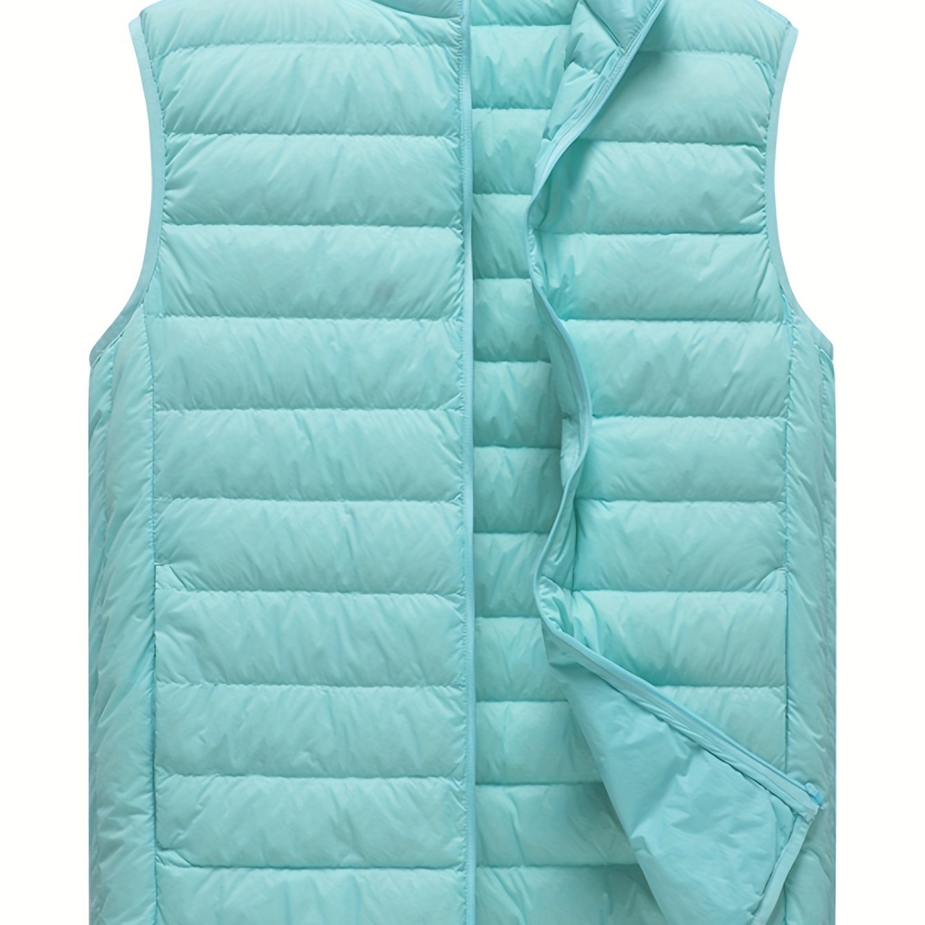 TEMU Men's Down Vest For Autumn And Winter, Stylish And Warm Sleeveless Jacket In Korean Fashion