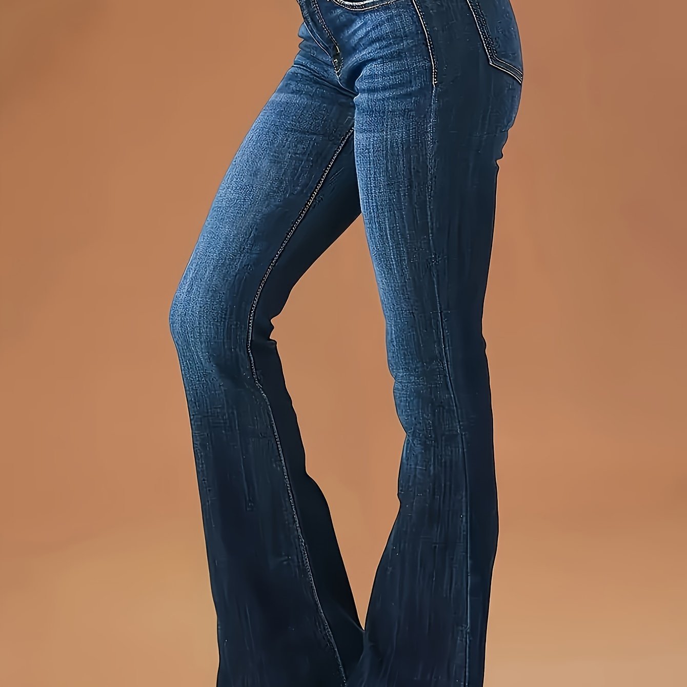 Women's Stretch Flared Denim Pants