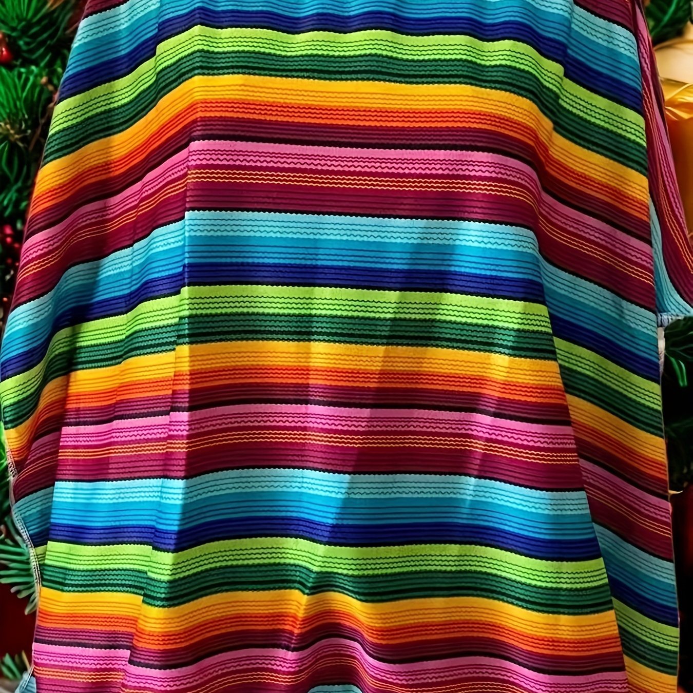 Factory Direct Halloween Mexican Shawl Ethnic Style Cape Cosplay Holiday Stage Performance Plus Size Role-playing Costume 98 X 150 Cm