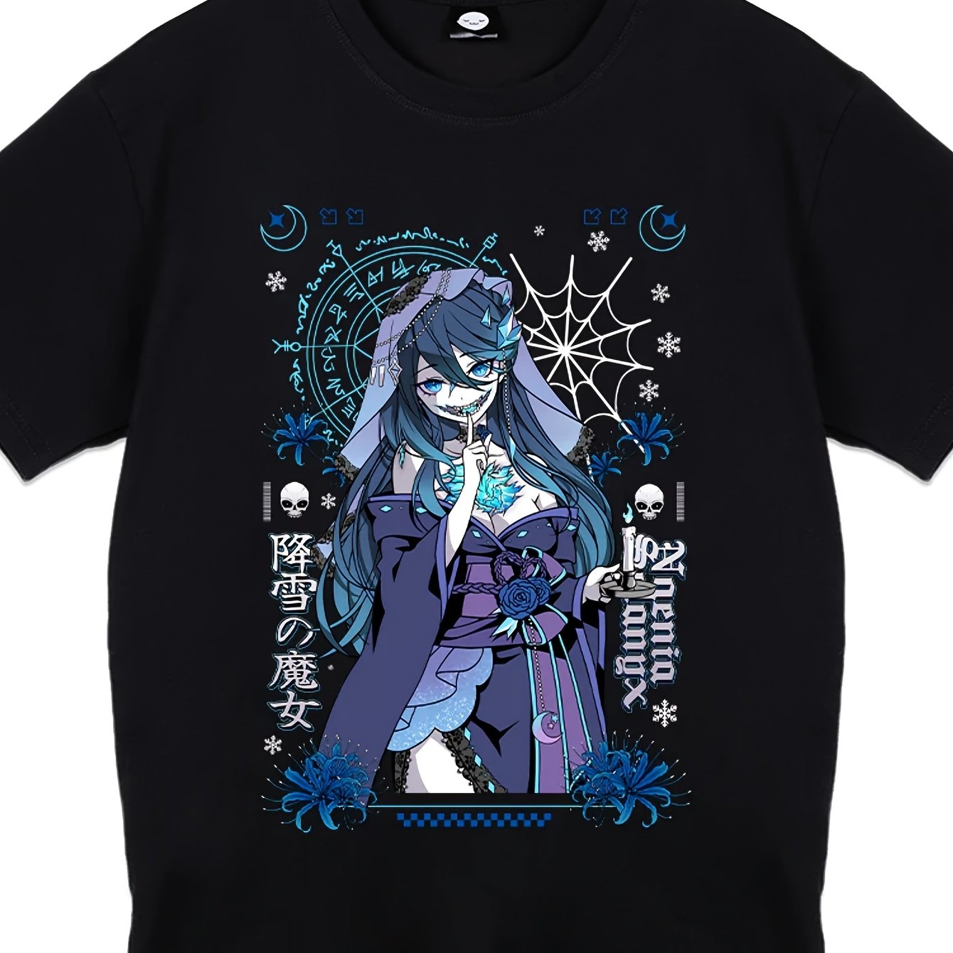 Men's Naenia Selanyx Bewitching Beauty Anime Girl T-shirt, 100%, Japanese Vaporwave Style Harajuku Tee