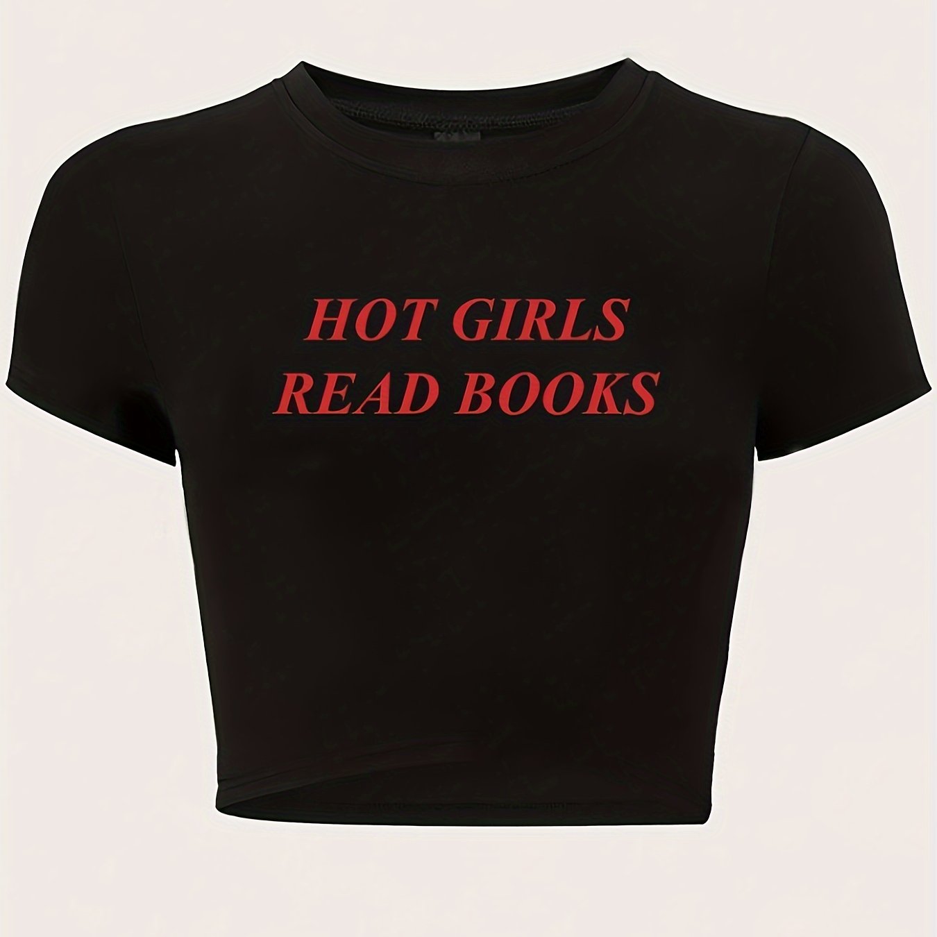 Image of Summer Short-sleeved Slim T-shirt, Letter Print