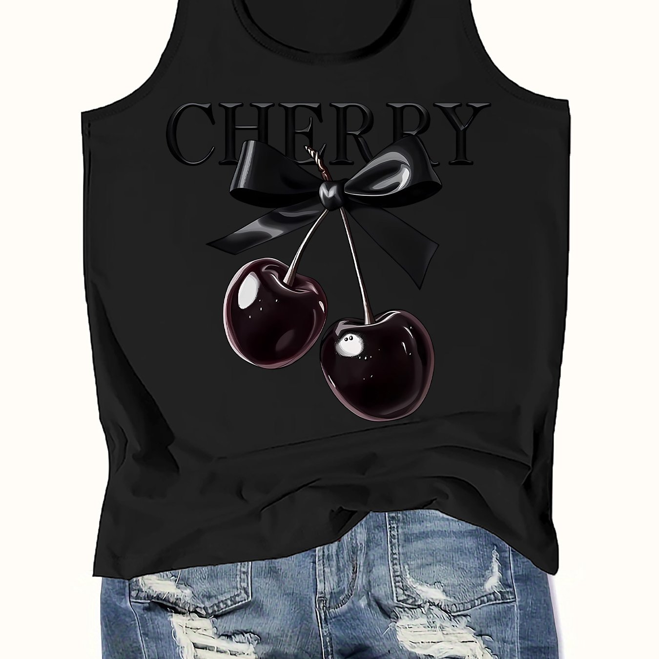 TEMU Graphic Print Tank Top, Sleeveless Casual Top For Summer And Spring, Women's Clothing