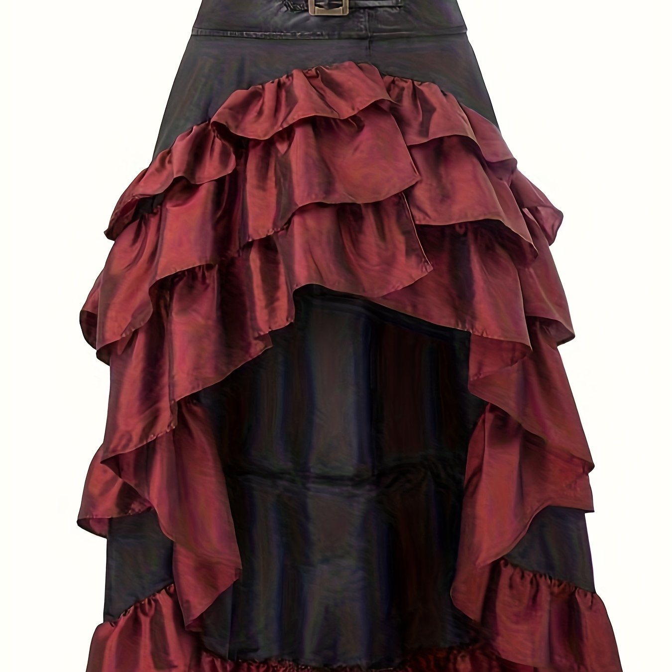 TEMU This Women's Pirate Skirt Is A Popular Item, Featuring A Gothic Style From Europe And America, With A Knee-length Design And An Asymmetrical Hem