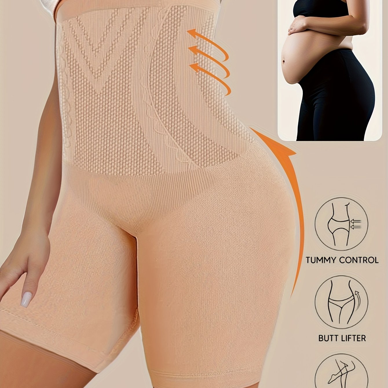 Image of High-waisted Leggings With Waist Cincher And Lift