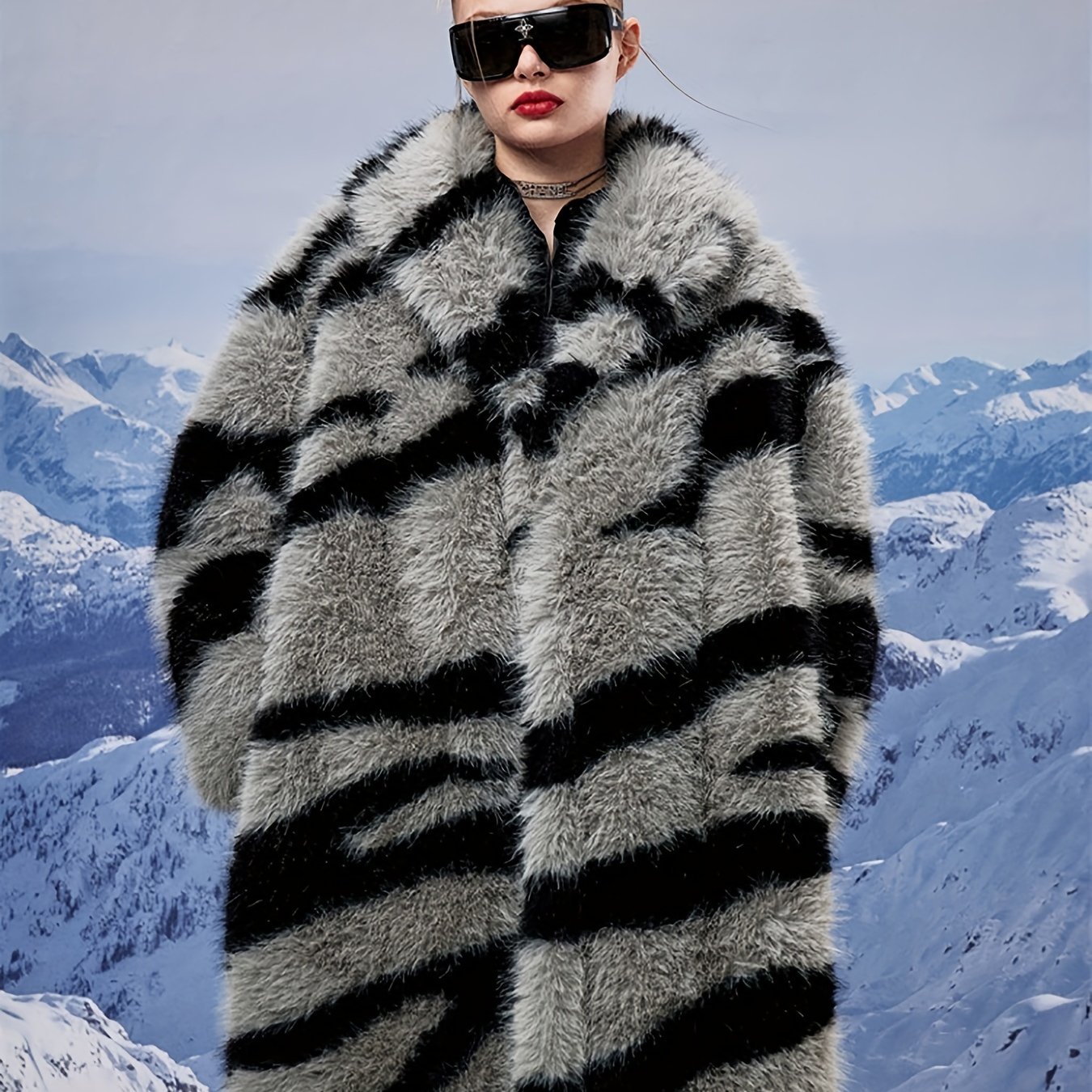 Black mountain on sale faux fur jackets