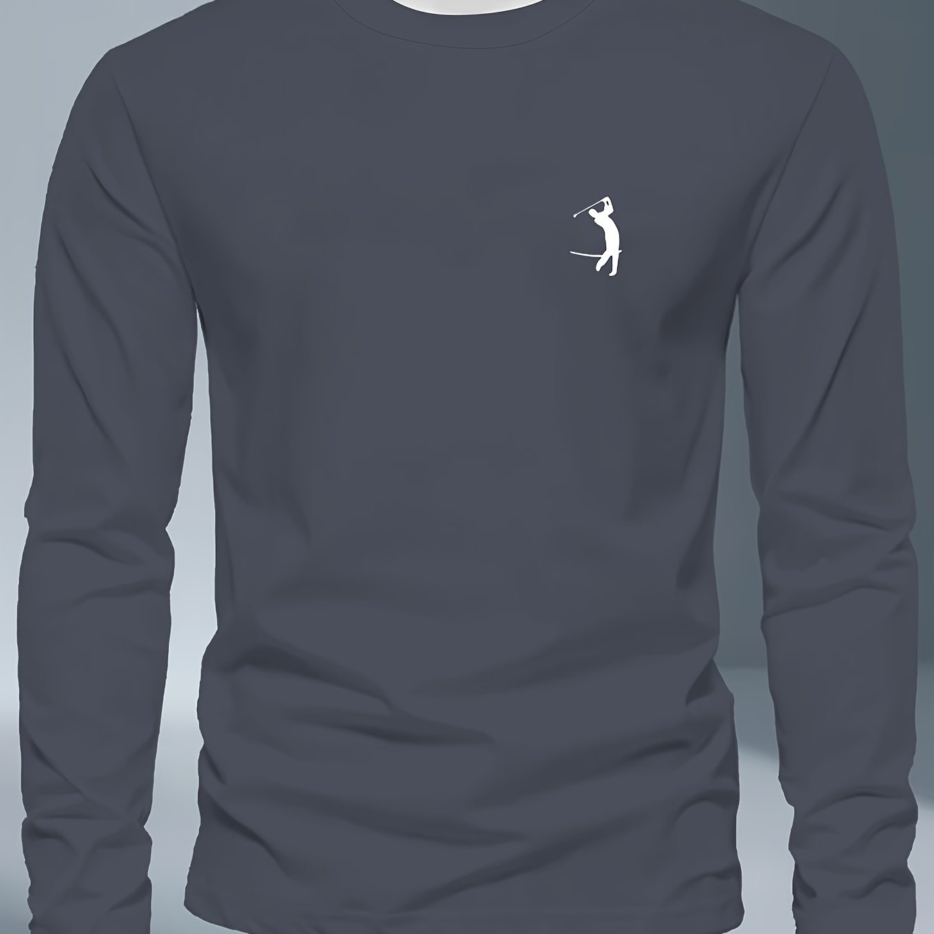 TEMU 3d Print Men's Plus Size Casual Comfortable Long Sleeve T-shirt, Plus Size