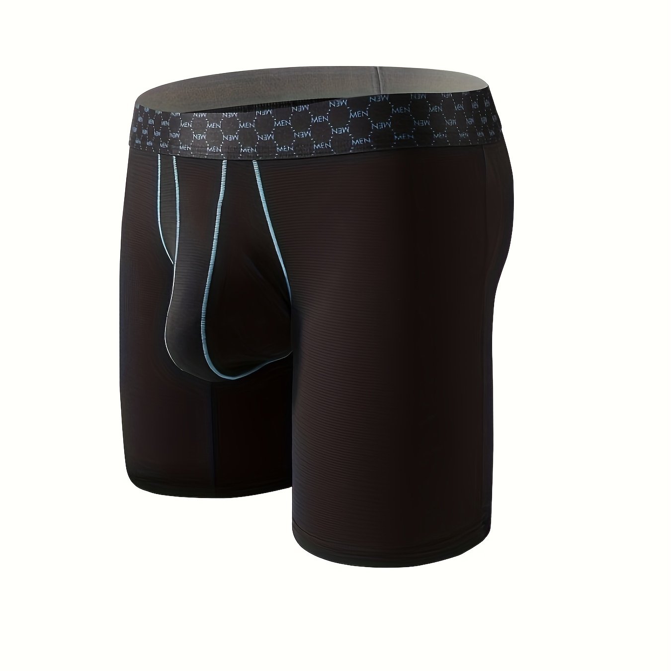 1pc Men's Sexy Flat Seam Briefs, Athletic Underwear, Comfortable Breathable Non-rolled, High-elastic Knit Fabric, Solid Color, Regular Fit, Suitable For Sports Outdoor Daily Commuting