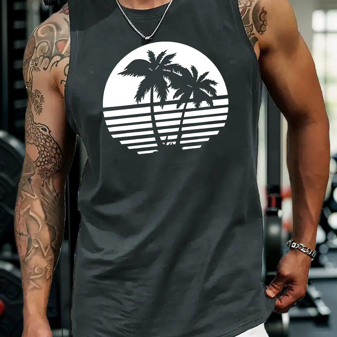 TEMU Men's Casual Breathable Comfy Sleeveless Tank Tops