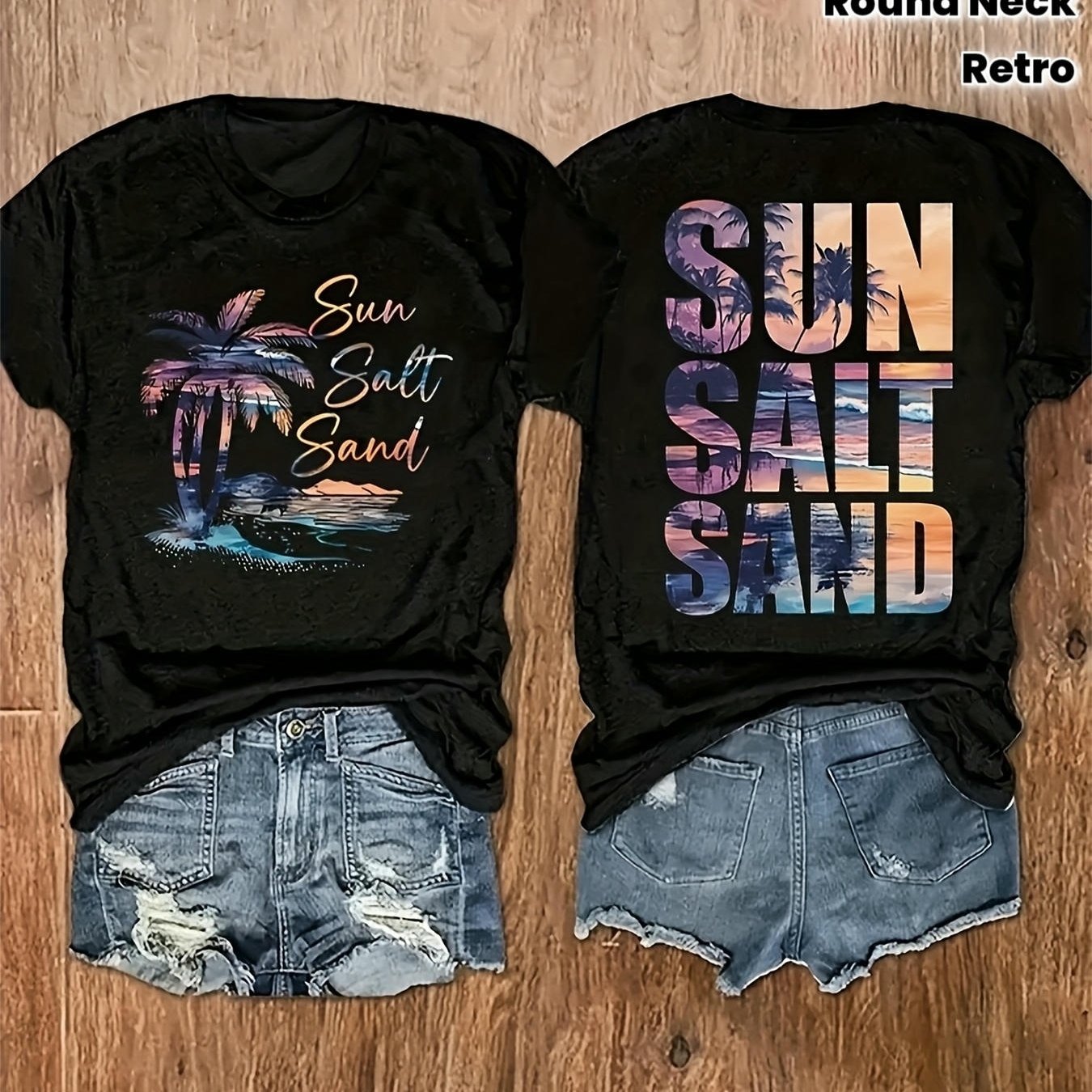TEMU Plus Size - Plus Size - Woretro Summer Graphic For Women Cute Casual Print Round Neck Daily Wear Weekend Casual Shirt.jpg, Festive Holiday Party