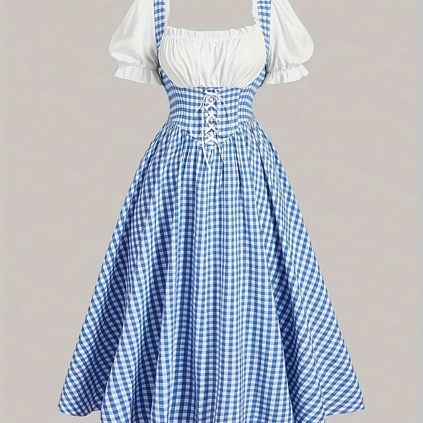 Plus Size - Plus Size - Women's Spring/summer Fashion Casual Temperament Stitching Tie Elegant Dress