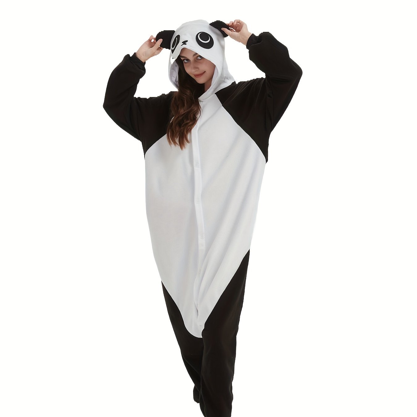 Image of Hristmas Onesie Adult Halloween Onesie Adult Onesie Costume Adult -piece Pajamas Cosplay Animal Homewear Jumpsuit Costume For Women And Men