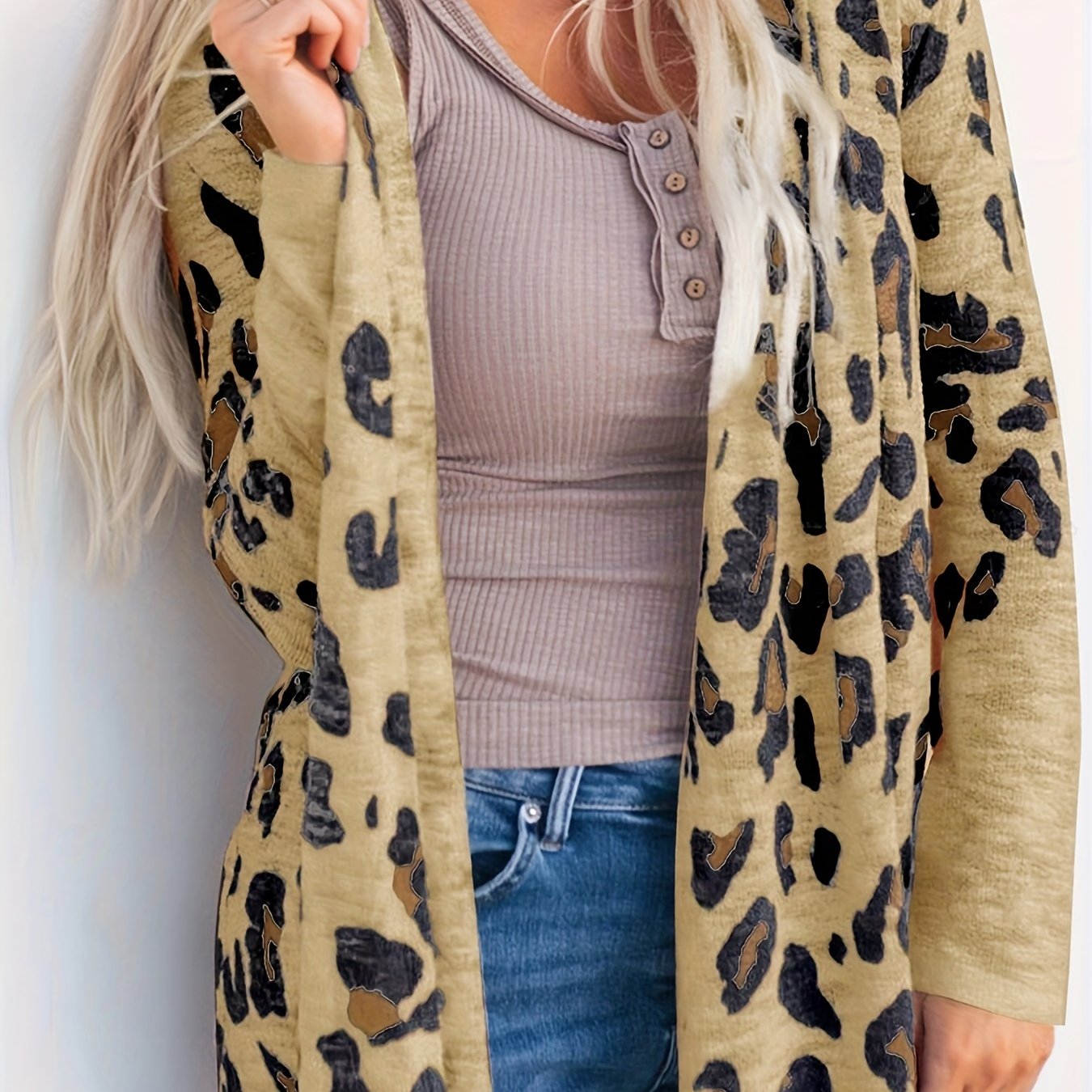 Leopard on sale duster sweater