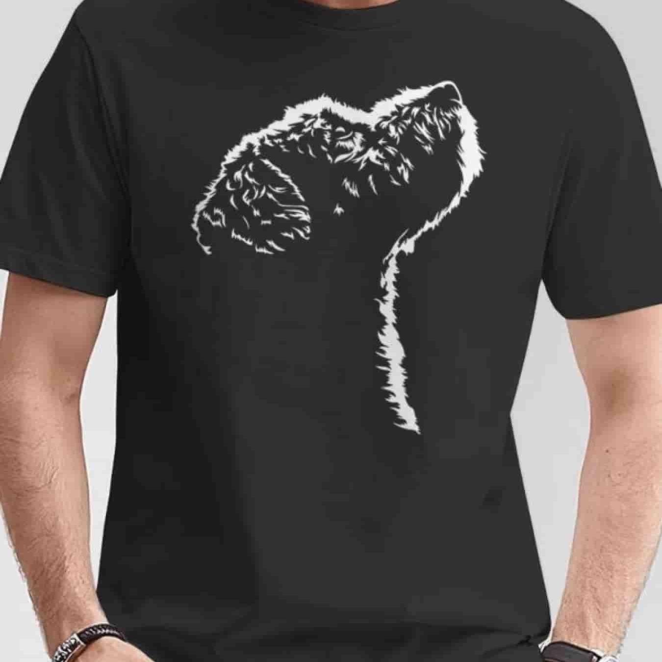 Portraitilhouette Dog T-shirt | , Pop Art Pattern, Suitable For