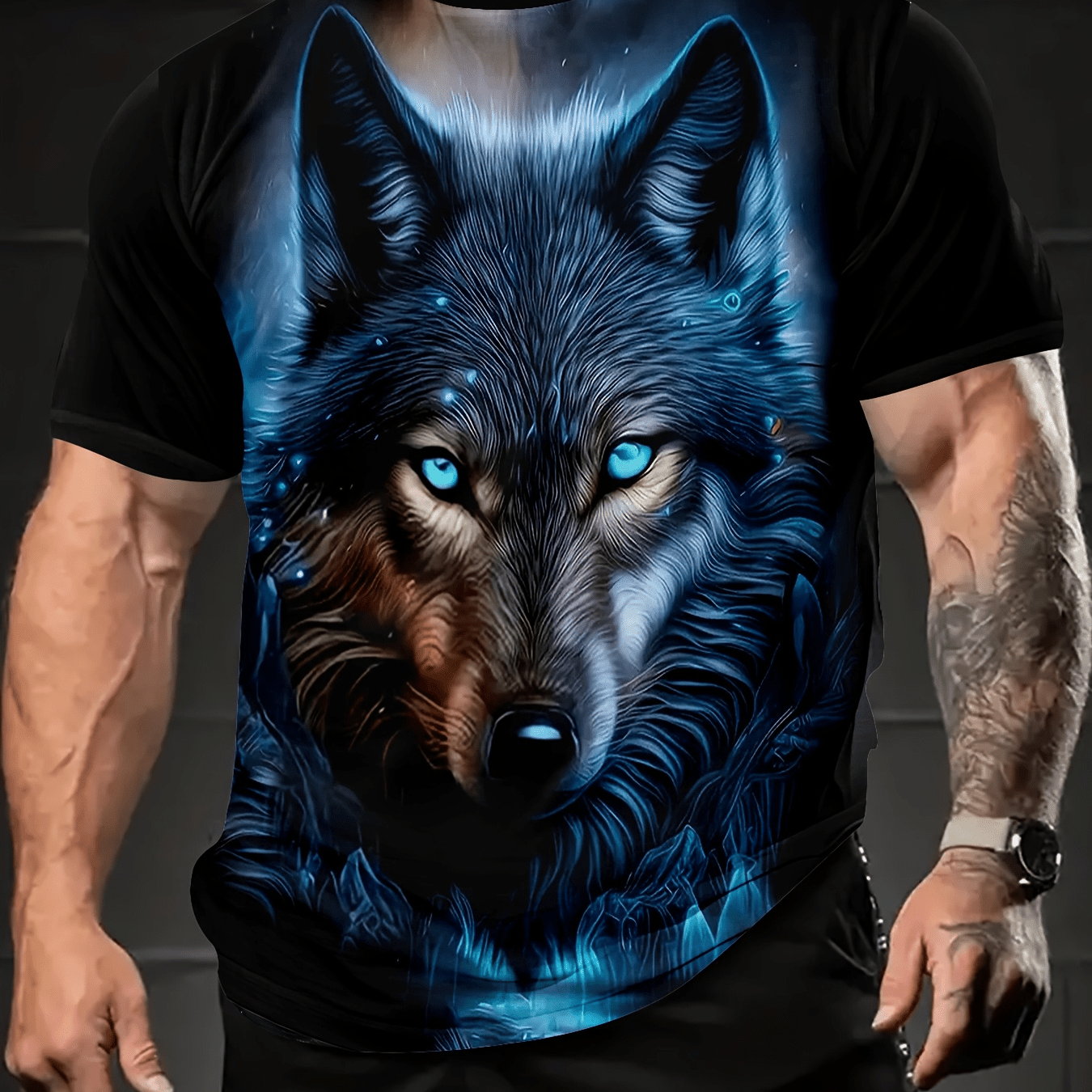 TEMU Men's Stylish Casual Sports Tee Featuring A Design, Comfortable Short Sleeves, Classic Round Neck, Ideal For Summer Outdoor Activities, Fun