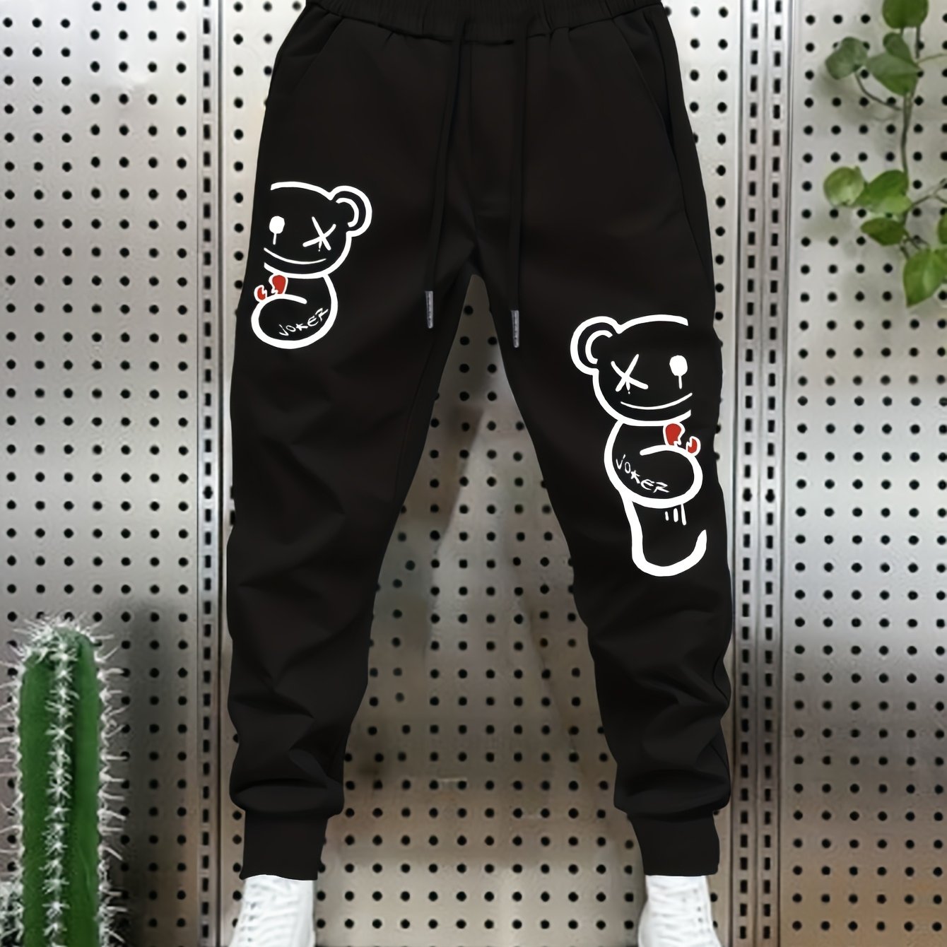 TEMU Printed Pattern Men's Fashion Simple Cool Vacation Elastic Fabric Sport & Leisure Men's Trendy Fitness Men's Long Pants