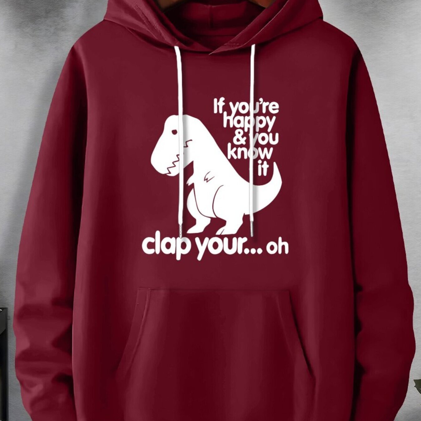 TEMU Men's Plus-size Trendy Letter Print Hoodie, Casual Sports Hooded Sweatshirt, Plus Size