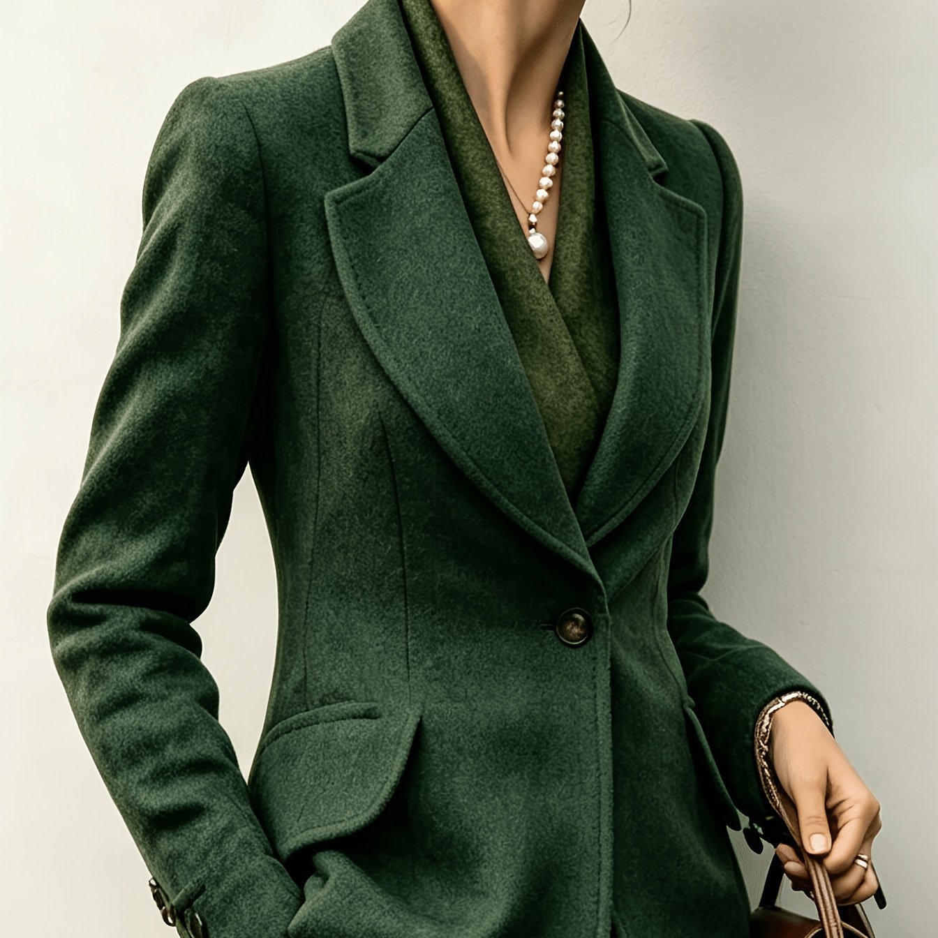Women's Suit Jacket - Autumn And Winter Suits - Retro Single Mouth | Retro And Warm Temperament | Holiday | Vacation | Commuting | Suitable For