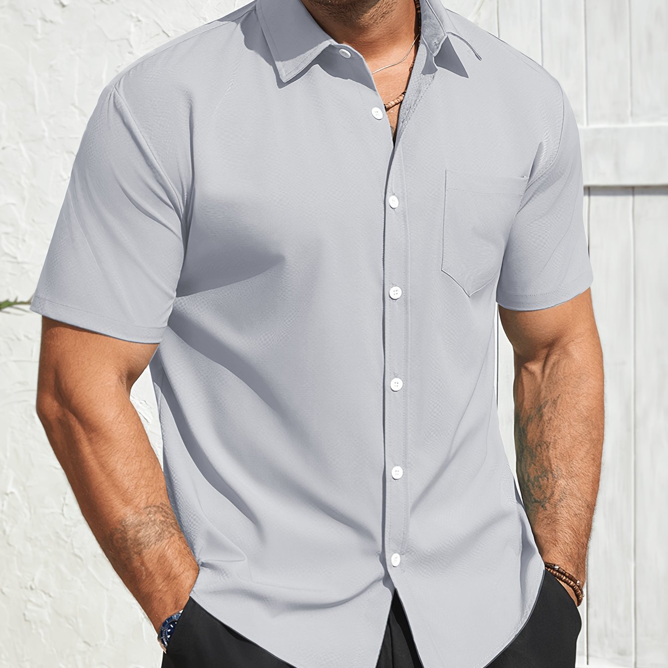 Chemise Homme Manches Courtes 'Welcome To Switzerland' - Imprimé Voyage - Léger En Polyester - Taille S à 4XL - 10