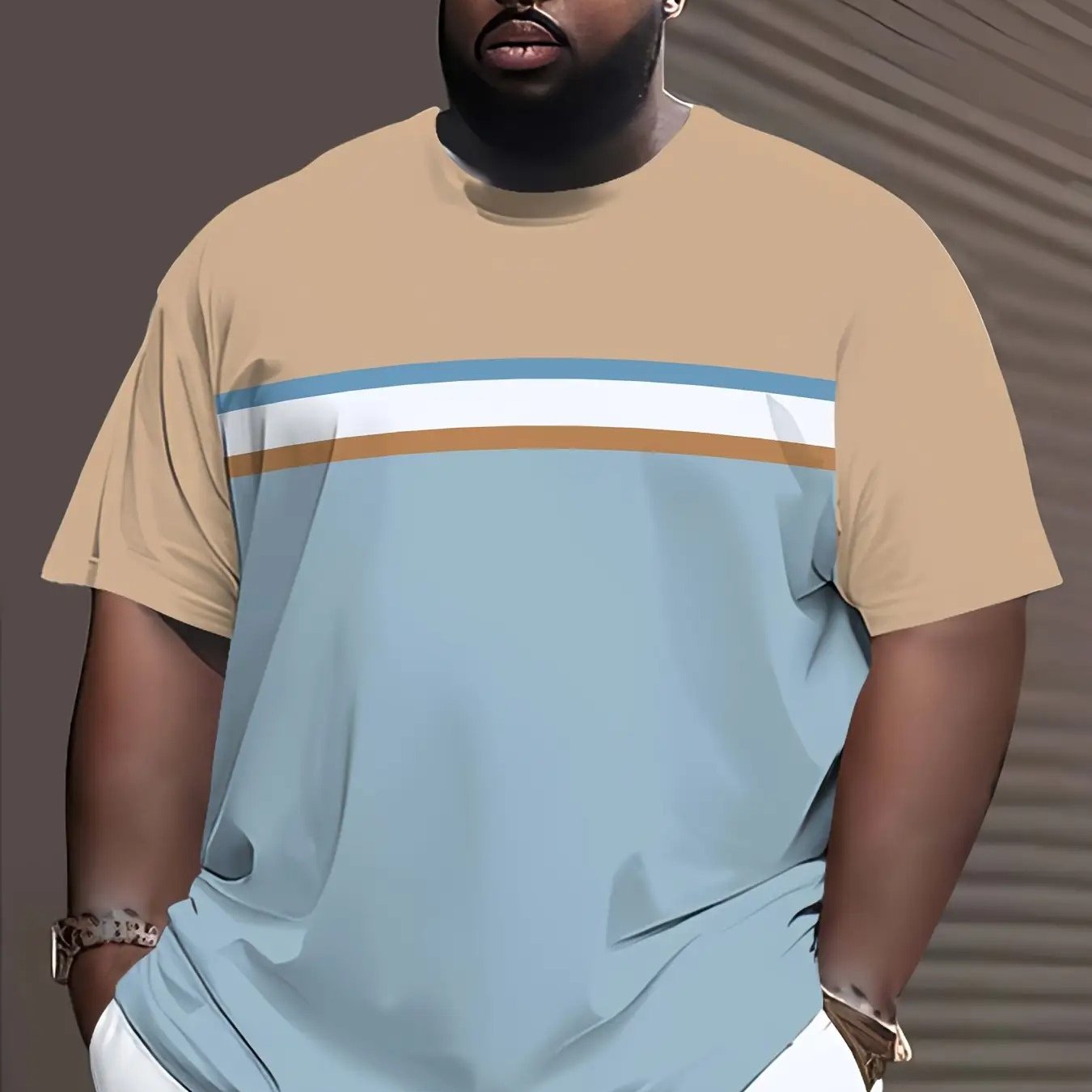 TEMU Camiseta de gran tamaño para hombres con estampado, camiseta de manga corta de gran tamaño para hombres, de gran tamaño para hombres - Camisa