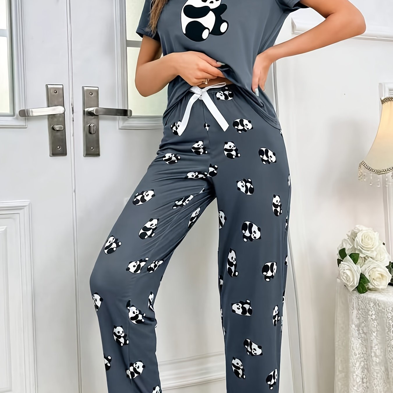 TEMU Adorable Panda Pajamas Set