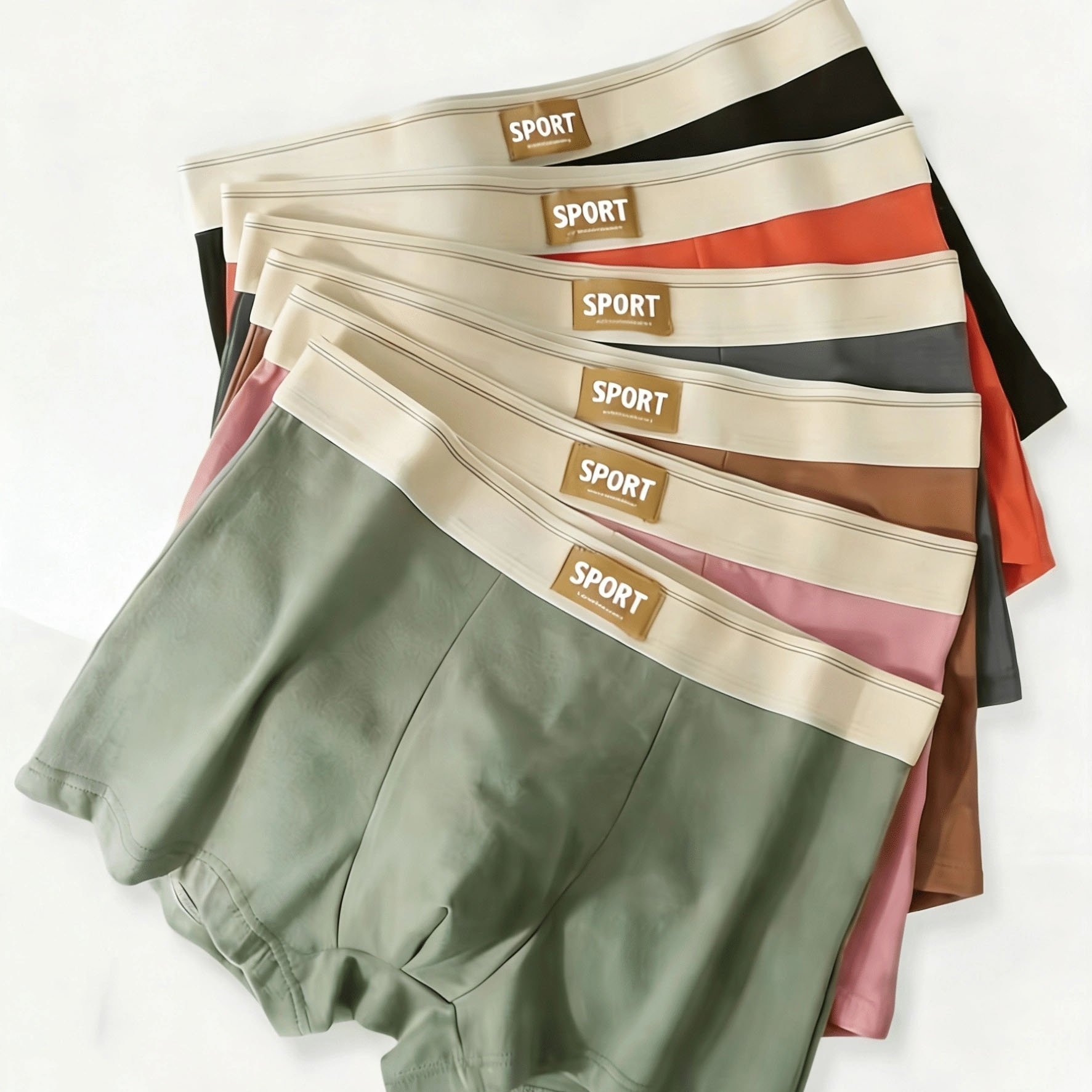 TEMU Random 4pcs Men's Boxer Briefs, Fashionable And Trendy, Elastic Waistband, Breathable And Comfortable For Casual Or Sports