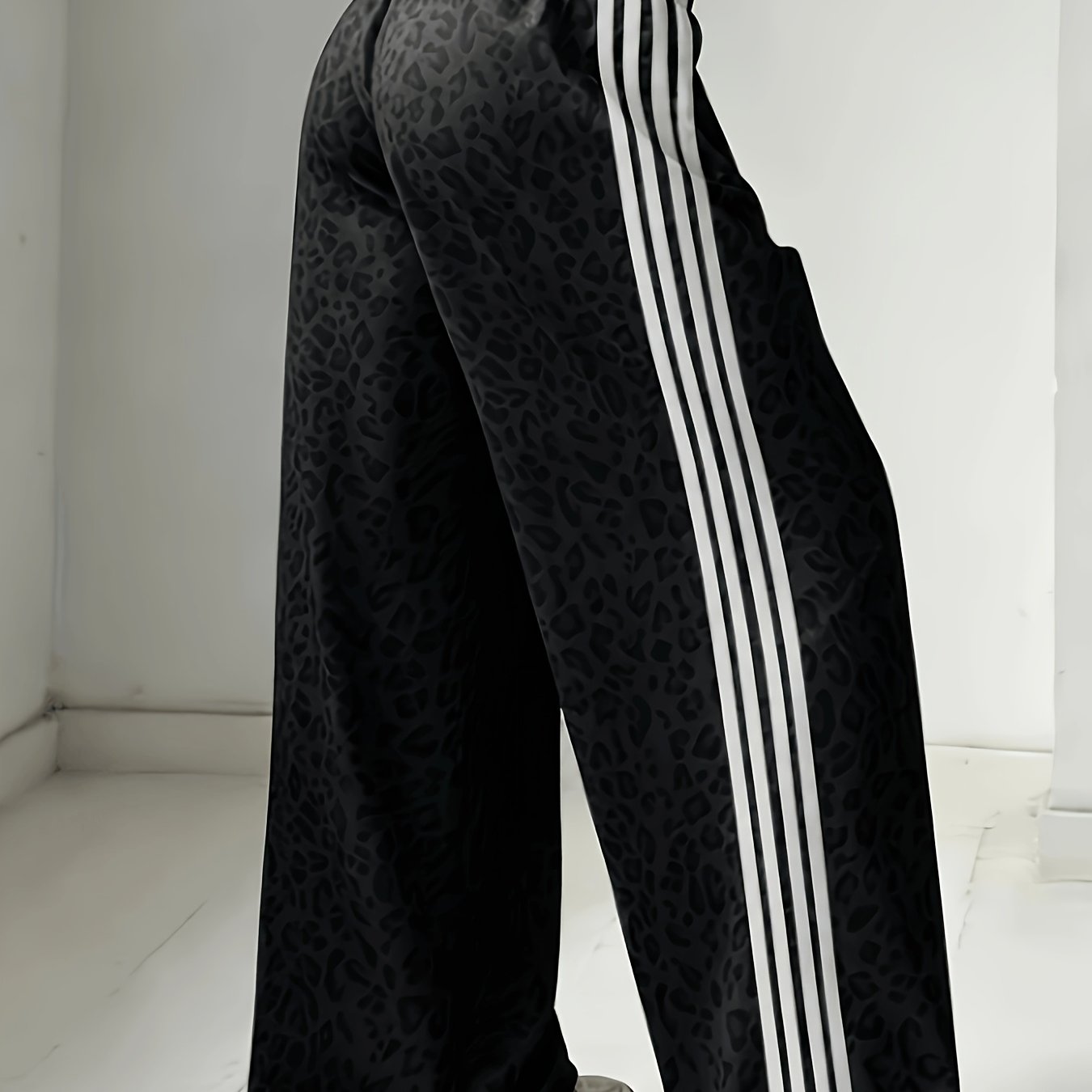 TEMU Pantaloni da donna casual versatile da lavoro a larga, pantaloni leopardati casual, lavabili in lavatrice e [Design stampato - Non texturizzato]