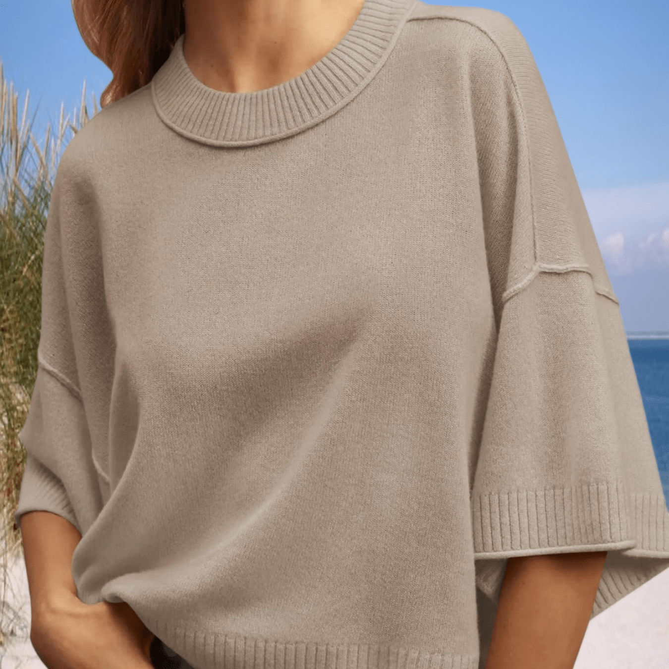 Image of Casual Lightweight Tops For Women, Featuring Short Sleeves And An Oversized Cropped Design For And Summer