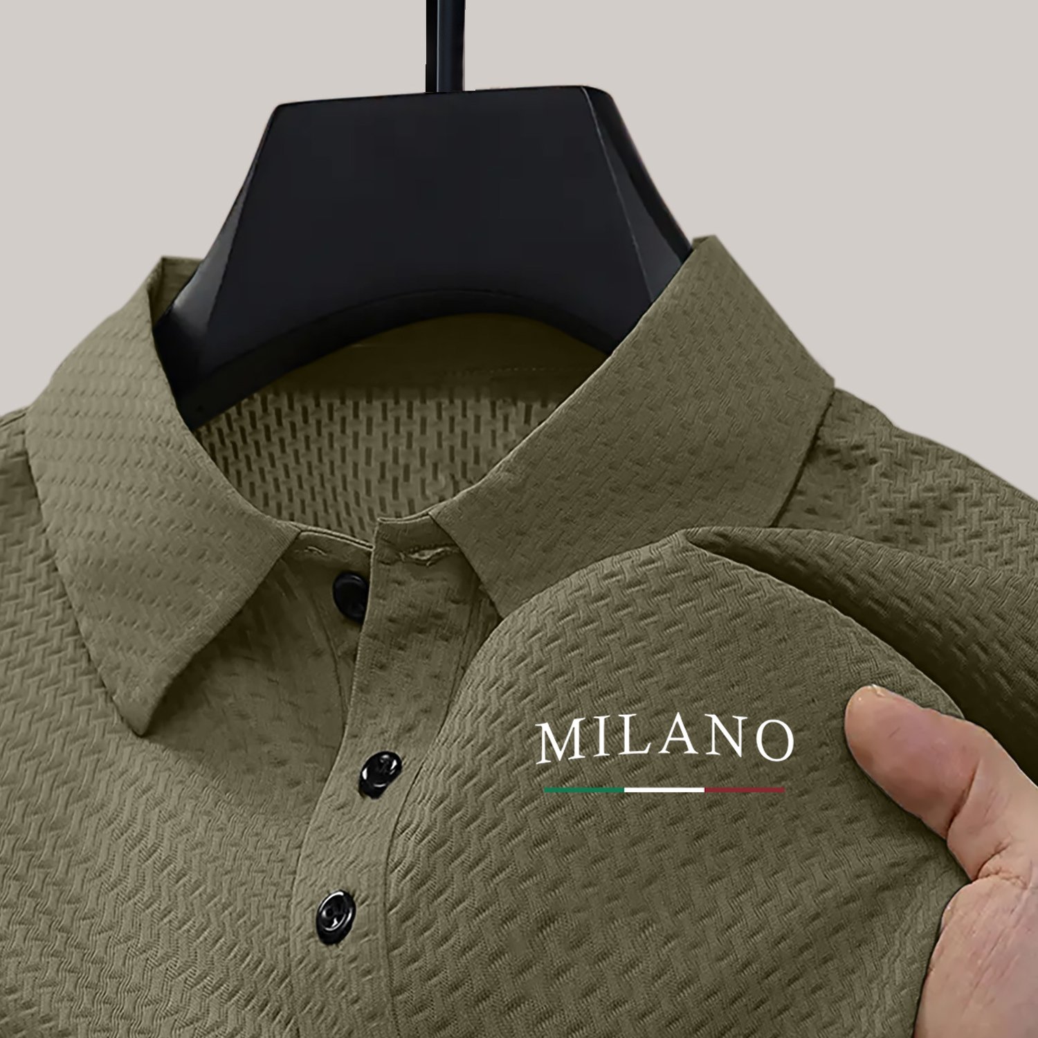 TEMU Fashion Creative Letter Print Men' Essential Shirt With Collar , High-end And , Breathable And Comfortable, Trendy And Versatile. Henley Shirt