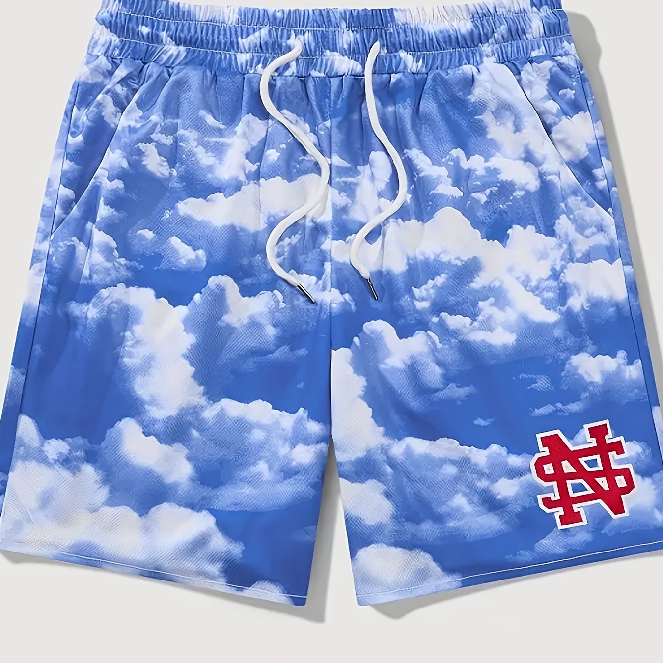 TEMU Pantaloncini da spiaggia da con stampa - Non testurizzati! Sblocca lo stile estivo, vestibilit� regolare, per abbigliamento casual, fughe del