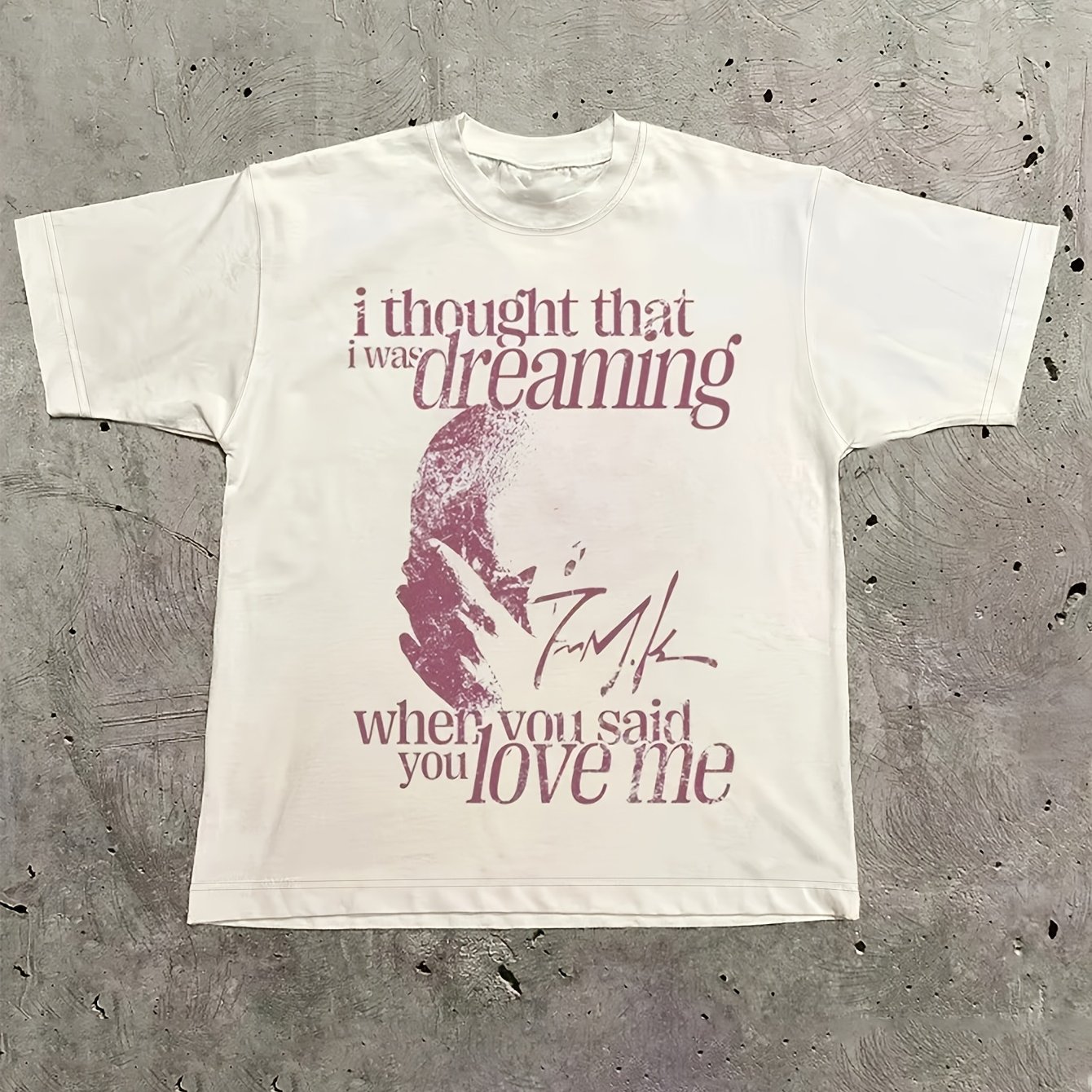 E-shop Hochwertiges Unisex Hip-Hop Casual T-Shirt mit kreativem Druck, Kurzarm Modisches Uni-Farben Oberteil, Y2K Vielseitig Bequem Weich Lockeres