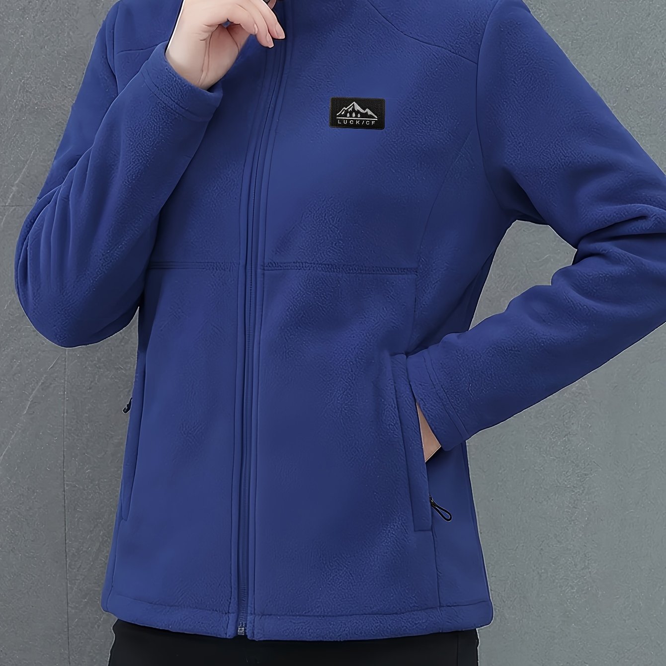 TEMU Women's Jacket, , Cardigan Style With Stand Collar, -friendly And Durable, Print, Outdoor Mountaineering Gear, Essential For Hiking, Fashionable