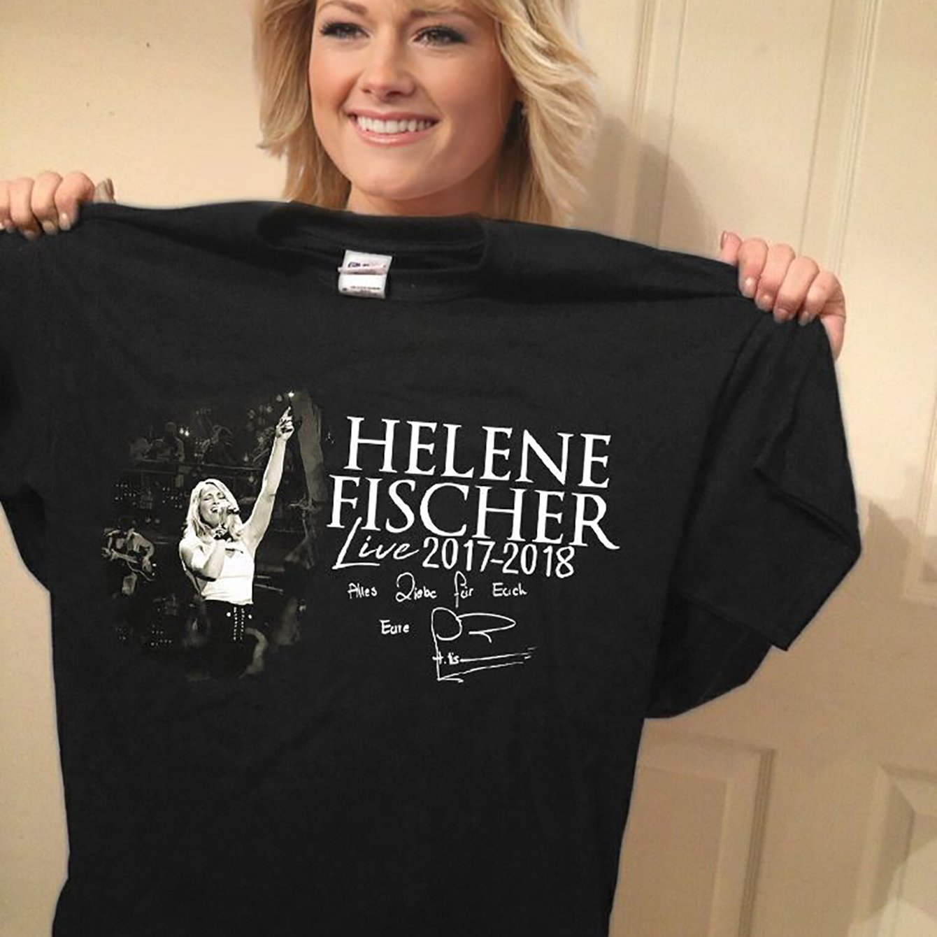 This Could Feature A Woman Displaying A With Helene Printed On It