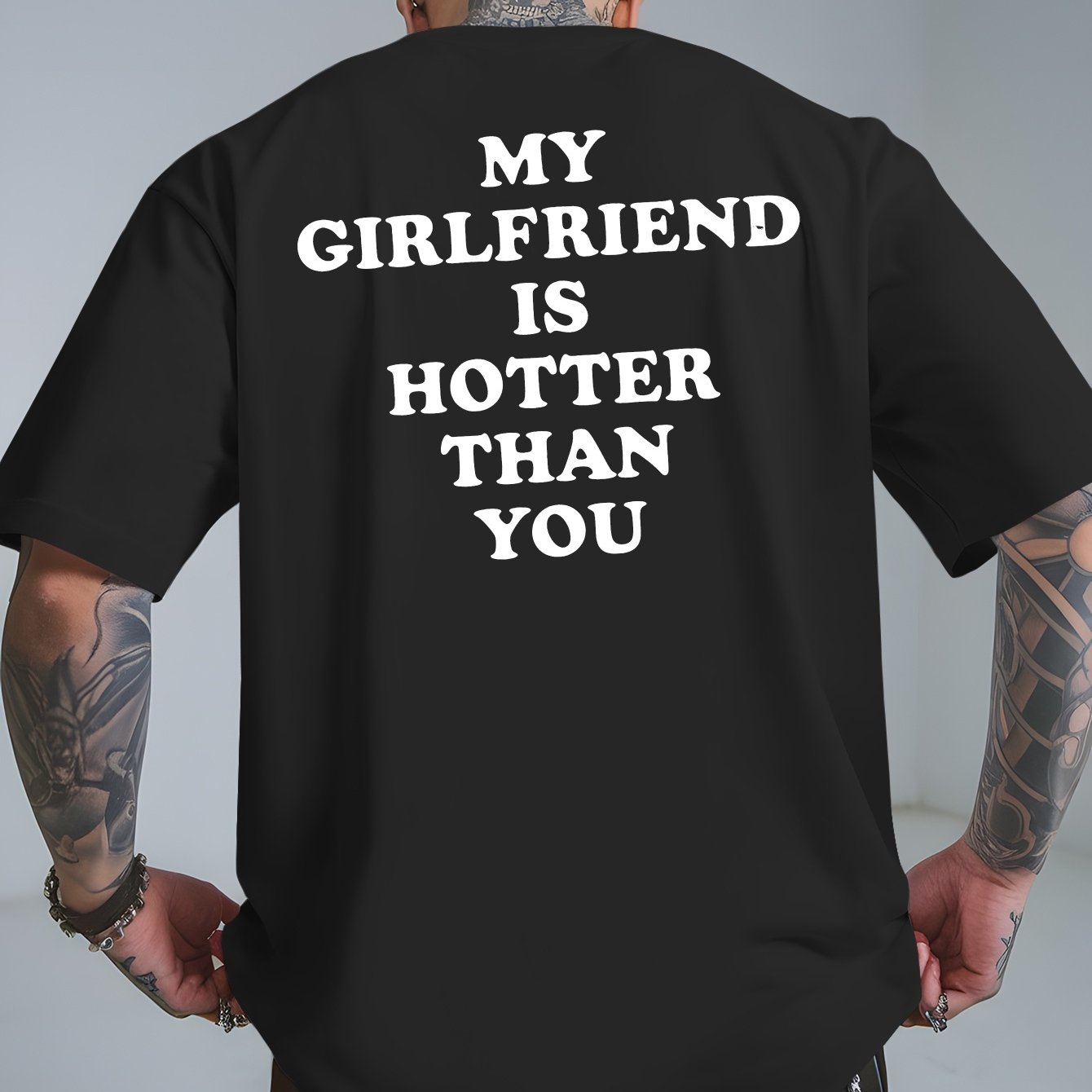 TEMU Men's Short-sleeved T-shirt With A Back Print, Perfect For Summer. This Stylish And Trendy Round Neck Shirt Is Ideal For Spring And Summer,