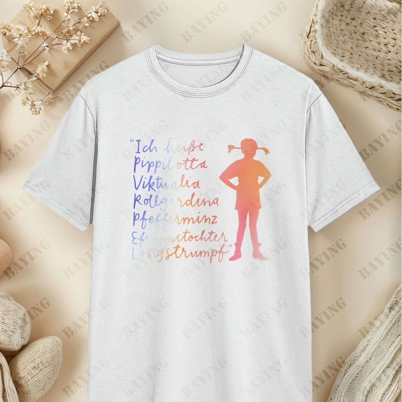 Pp Ippi Ll Ongs Tocking Colorful Writing For Men Women Unisex Tshirt 180g