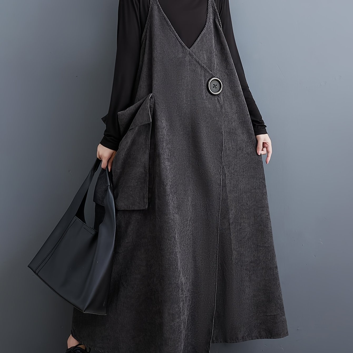 Spring/autumn Korean - Craft Shoulder Strap Adjustable Loose Slip Dress