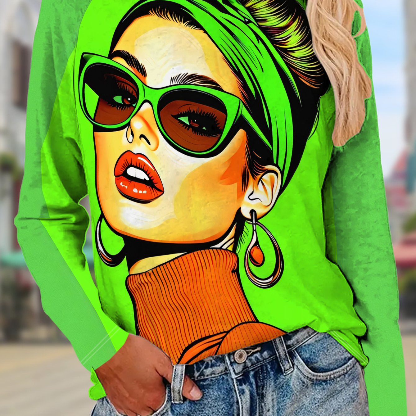 TEMU 2025 New Women's T-shirt Fashion Print Round Neck Short Sleeve Top Commuter Casual Versatile Simple Vitality Daily Wear Machine Washable