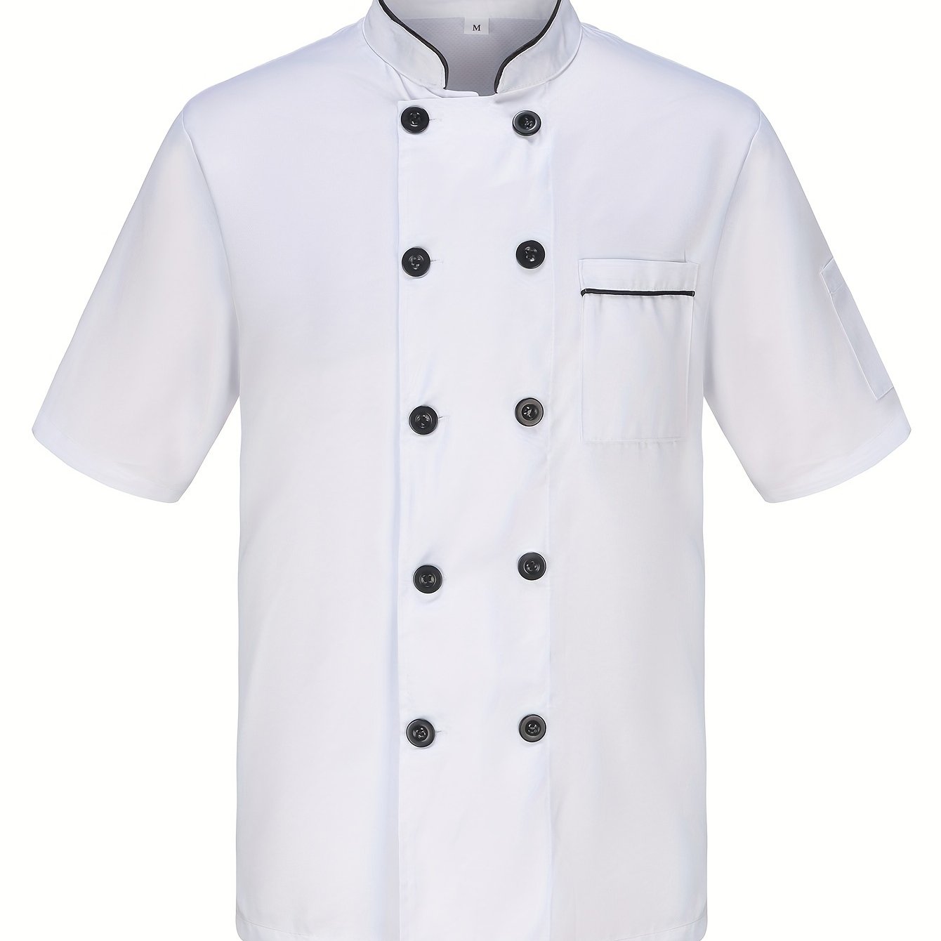E-shop Kochuniform Herren Kurzarm Stehkragen Doppelreißverschluss Arbeitskleidung Sommer Dünne Atmungsaktive Küche Anzug Backen Kuchenladen Personal