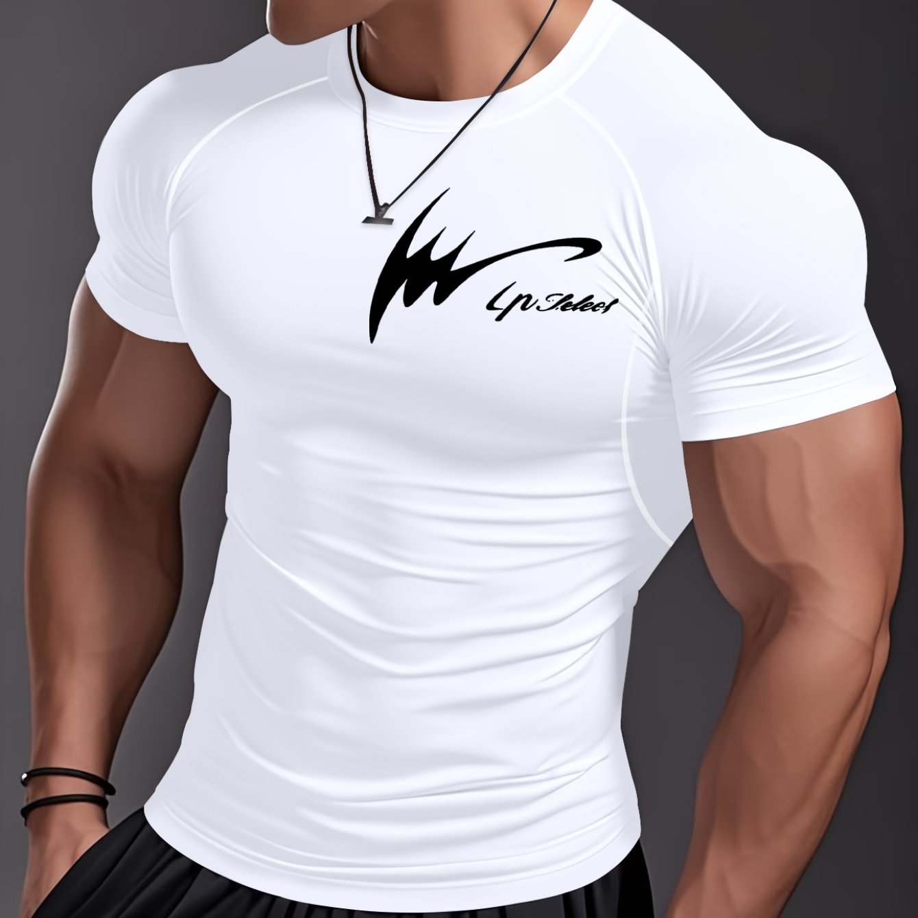 TEMU Men's Lightweight And Comfortable Gym Workout Top For Training, Running, And Fitness